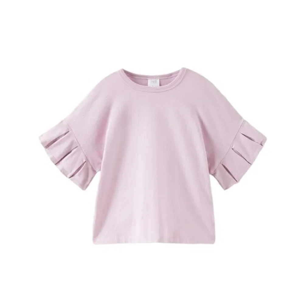 ZARA FRILLED SHIRT MAUVE SIZE  7T | 2335/120/612